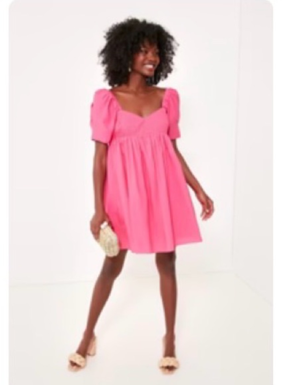Tuckernuck Pink Puff-Sleeve Mini Dress